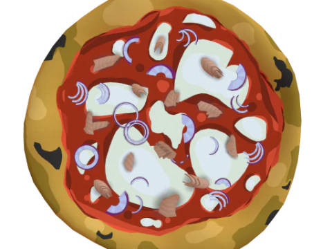 Collection Pizza - 18 Pizze stylis&eacute;es Modèle 3D