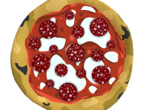 Collection Pizza - 18 Pizze stylis&eacute;es Modèle 3D