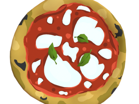 Pizza collection - 18 Pizze stylized 3D Model