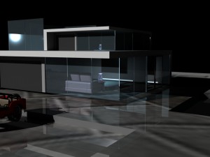glass house 3D 모델