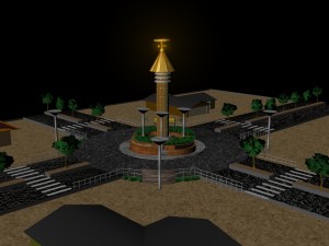 road roundabout Modèle 3D