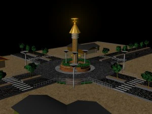 road roundabout 3D Model