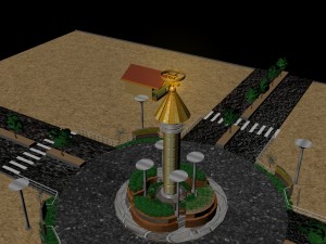 road roundabout Modèle 3D
