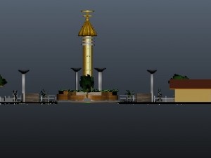 road roundabout Modèle 3D
