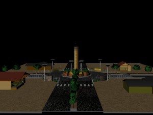 road roundabout Modèle 3D