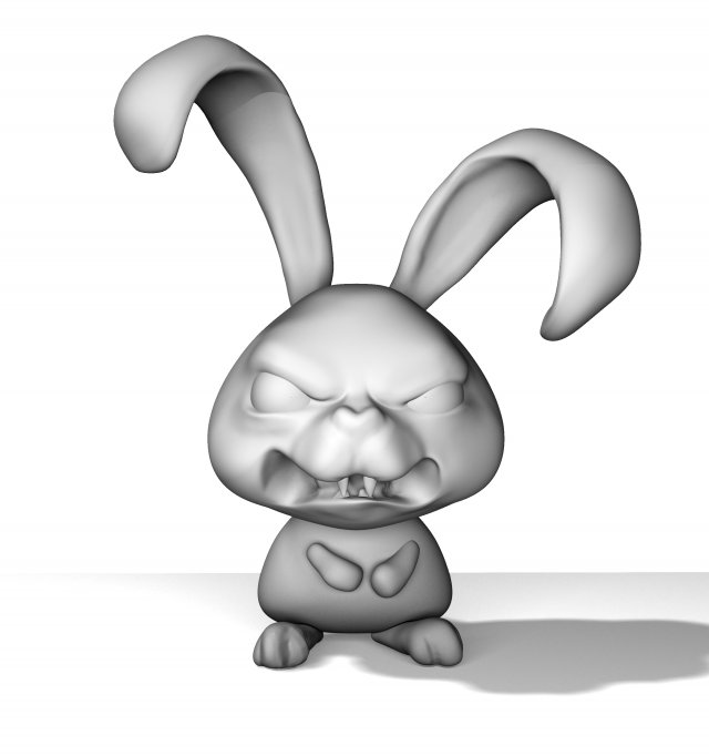 hell rabbit 3D प्रिंट मॉडल .c4d .max .obj .3ds .fbx .stl .blend 