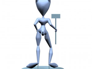 девочкакошка 3D Принт Модель