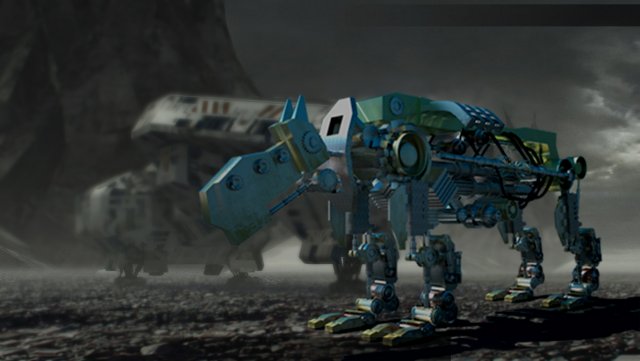mechanical dog 3D Модель .c4d .max .obj .3ds .fbx .stl .blend 