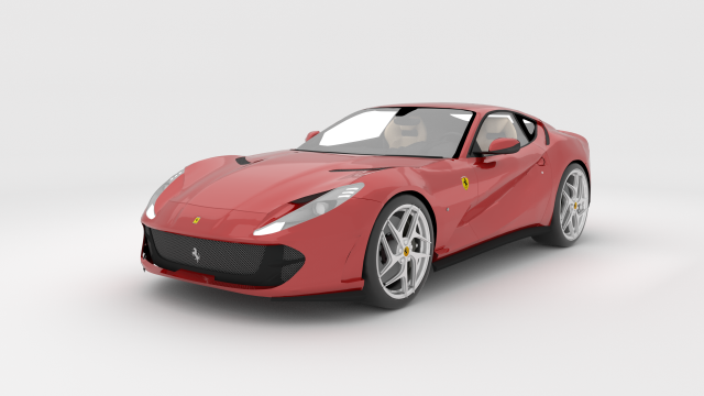ferrari 812 superfast Model 3D .c4d .max .obj .3ds .fbx .stl .blend 