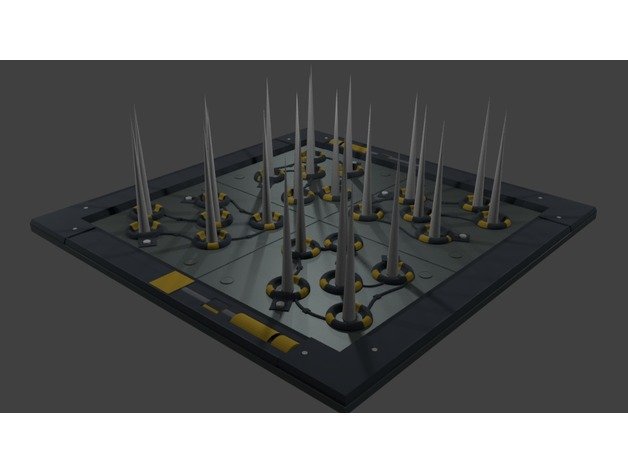 fortnite working spike wall 3D प्रिंट मॉडल .c4d .max .obj .3ds .fbx .stl .blend 