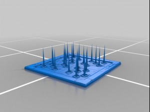 fortnite working spike wall 3D प्रिंट मॉडल
