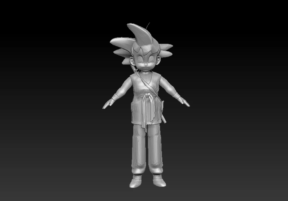 goku 3D Print Model .c4d .max .obj .3ds .fbx .stl .blend