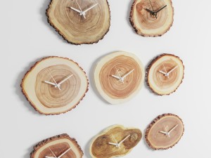 tree ring wall clock Model 3D