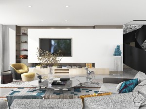 modern style and exquisite living room 3D Model