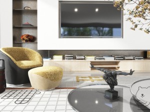 modern style and exquisite living room 3D 모델