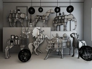 animal bookshelf 3D Model