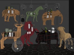 animal bookshelf Modelo 3D