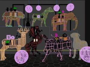animal bookshelf 3D Model