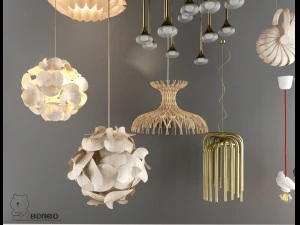 nordic style chandelier 02 3D Model