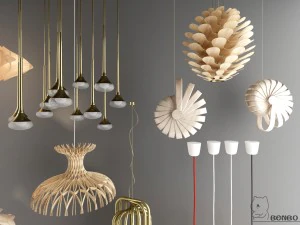 nordic style chandelier 02 3D Model