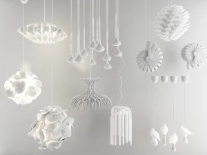 nordic style chandelier 02 3D Model