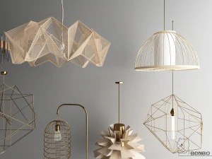 nordic style chandelier 01 3D Model