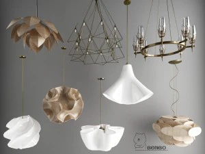 北欧スタイルのシャンデリア03 3Dモデル