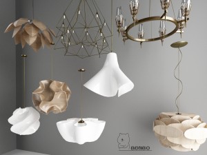 nordic style chandelier 03 Modelo 3D