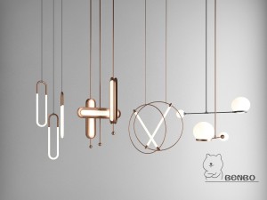 nordic style chandelier 04 3D Model