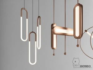 nordic style chandelier 04 3D Model