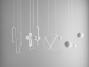 nordic style chandelier 04 3D Model