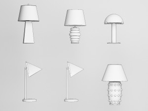 america kelly wearstler table lamp combination 3D Model