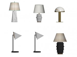 america kelly wearstler table lamp combination 3D Model
