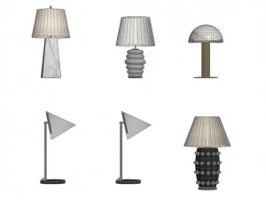america kelly wearstler table lamp combination 3D Model