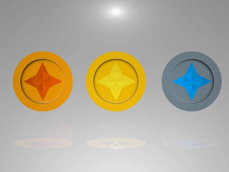 coins 3D Model .c4d .max .obj .3ds .fbx .stl .blend 