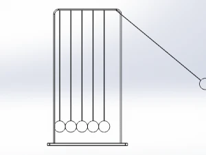 newtons cradle 3D Model