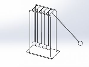 newtons cradle Modèle 3D