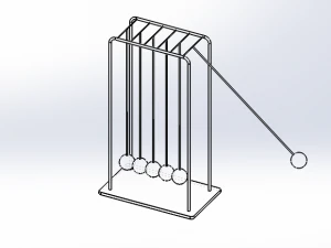 newtons cradle 3D Model