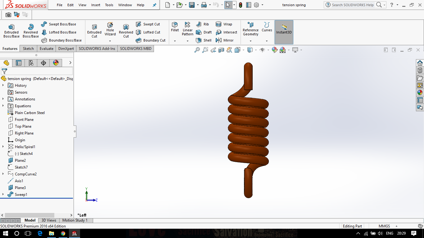 Tension Spring 3d Model In Parts 3dexport