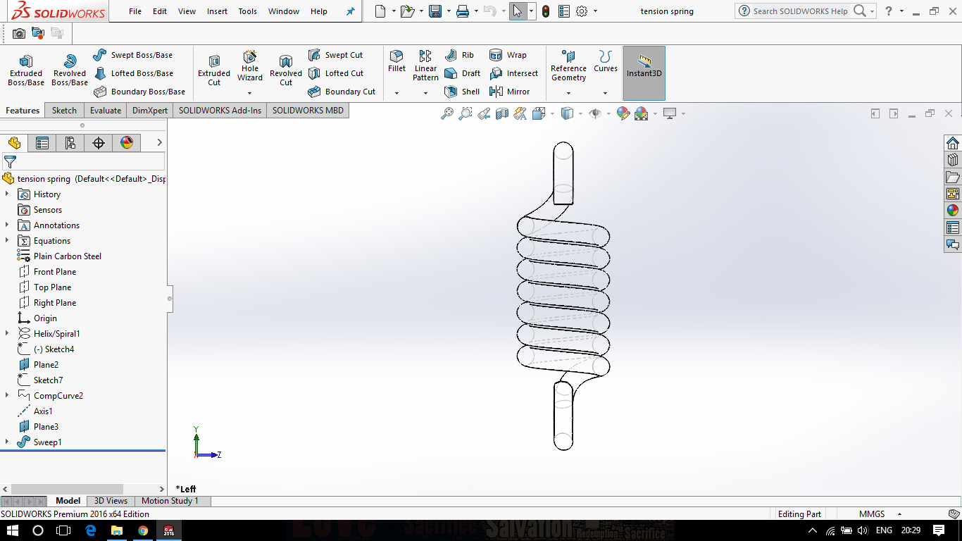 Tension Spring 3d Model In Parts 3dexport
