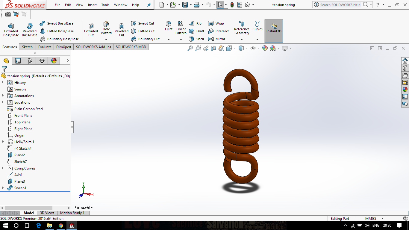Spring 3d model
