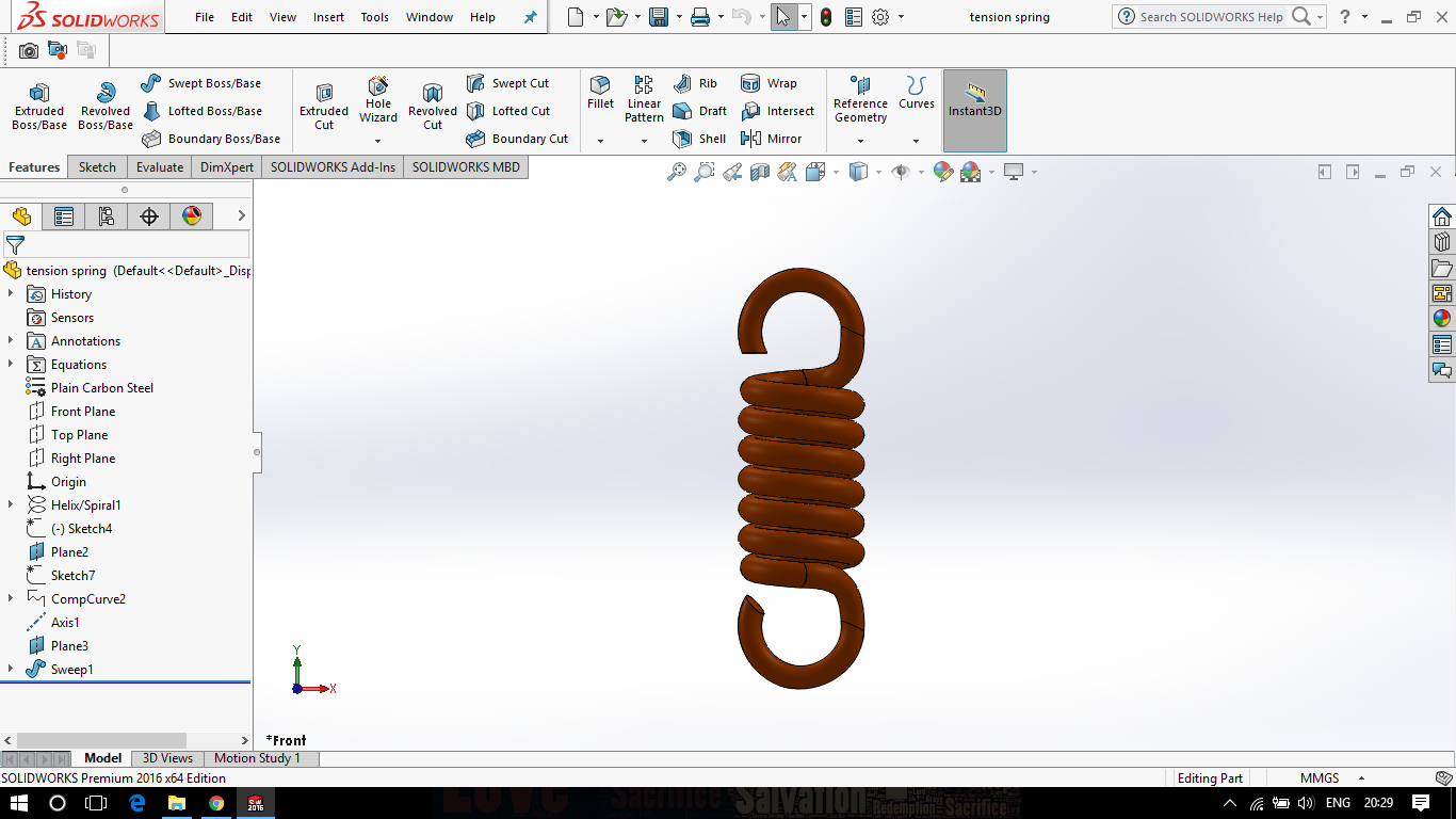 Spring 3d model