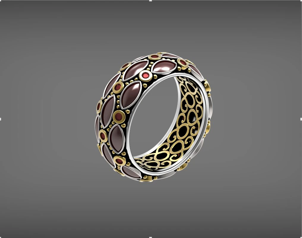 enamel ring with diamond 3D Model .c4d .max .obj .3ds .fbx .stl .blend 