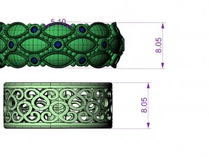 enamel ring with diamond 3D Model