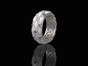 enamel ring with diamond 3D Model