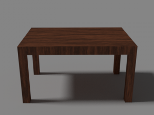 low poly wooden table 3D मॉडल
