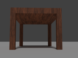 low poly wooden table 3D मॉडल