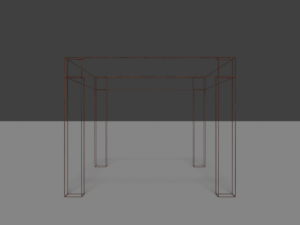 low poly wooden table 3D मॉडल