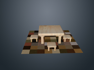 table and chair 3D Model