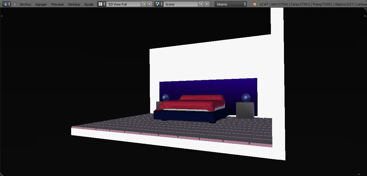 fourth room mattress bed 3D Model .c4d .max .obj .3ds .fbx .stl .blend